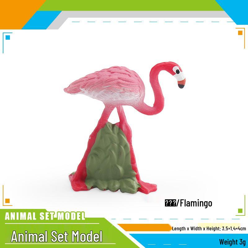 Wild Animal Model Set: Eland, Camel, Orangutan, Boar, Anteater, Flamingo, Marmoset
