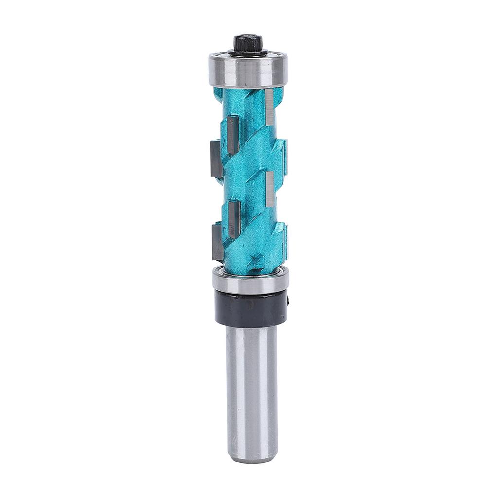 Flush Trim Router Bit 1/2 Shank Spiral Carbide Double Bearing Woodworking Trimming 3/4in Dia 1‑11/16