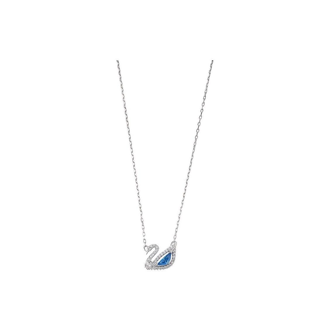 Swarovski Swan Alloy Crystal Necklace Women necklace Blue 5563464 Box (Random Color)