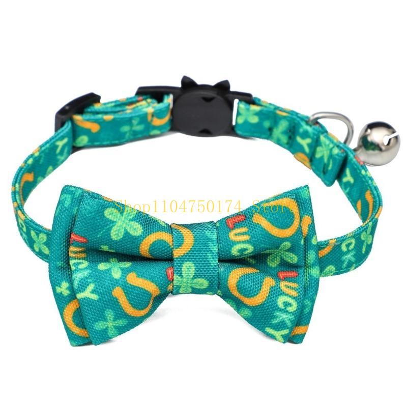 ShamrockCat Collar CatBowTie Christmas CatNecklace For Cat With Irish CatCollar catBandana SaintPatrick Day top sale