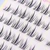 10 Filas/Caja Belleza de Pestañas Pestañas en Grupo para Ojos Pestañas Individuales DIY Estilo Coreano Cosplay Fibra Artificial Negro