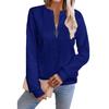 2024 Autumn/Winter European & American Casual Zipper Neckline Long Sleeve Women's Sweatshirt