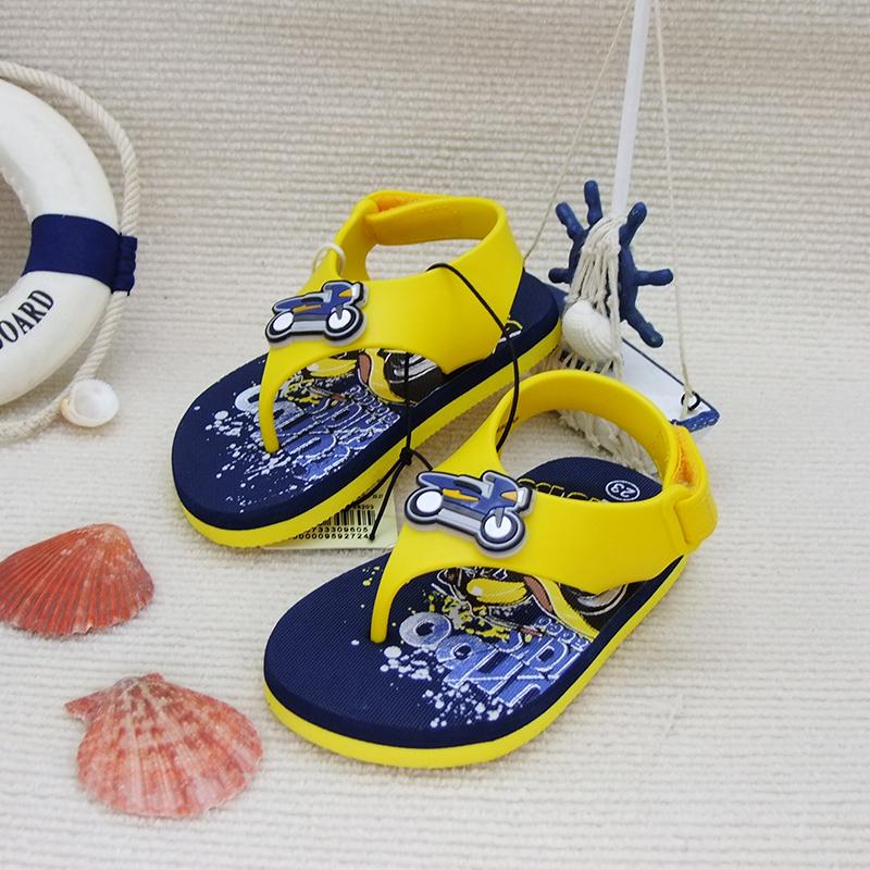 

Детские сандалии Летние тапочки с рисунком «елочка» для мальчиков и девочек Сандалии с зажимом для стопы 2024 года Новые нескользящие туфли для девочек с рисунком insole 14.5cm жёлтый