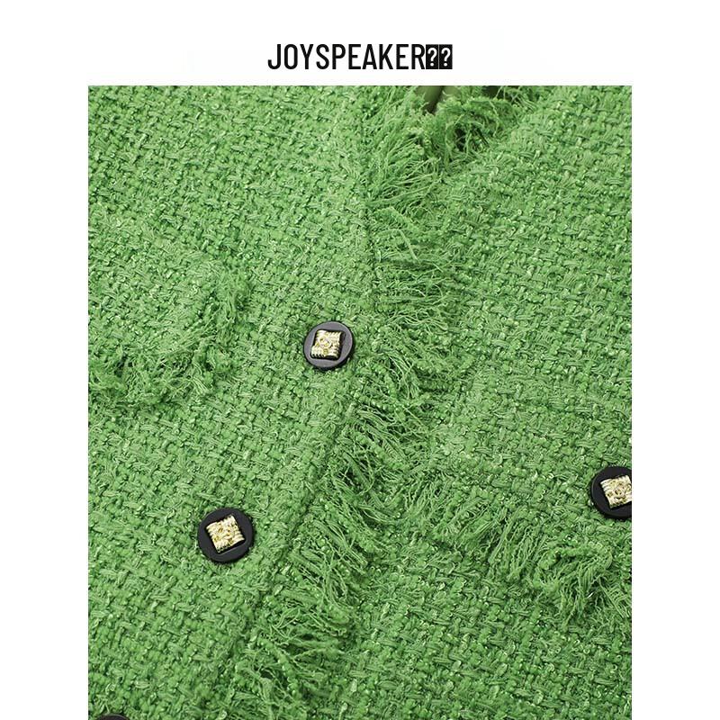 JOY SPEAKER Women's 2025 Spring Tweed Padded Jacket