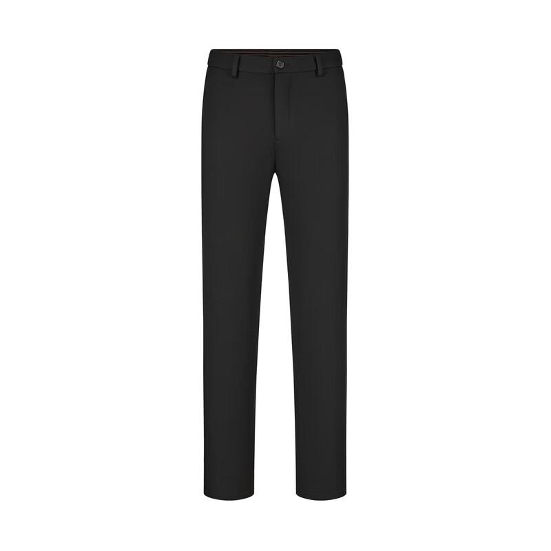 Qipai Men's Wrinkle-Resistant Brushed Twill Straight-Leg Casual Pants
