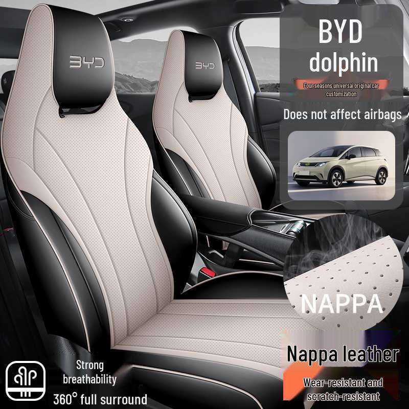 BYD Dolphin 2025 All-Season Leather Seat Cover for Smart Driving Version - Full Coverage