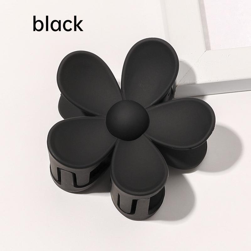 

Модные женские пластиковые когти для волос, зажимы для краба, очаровательные однотонные цветочные формы, женские маленькие заколки для волос, головной убор, аксессуары для волос