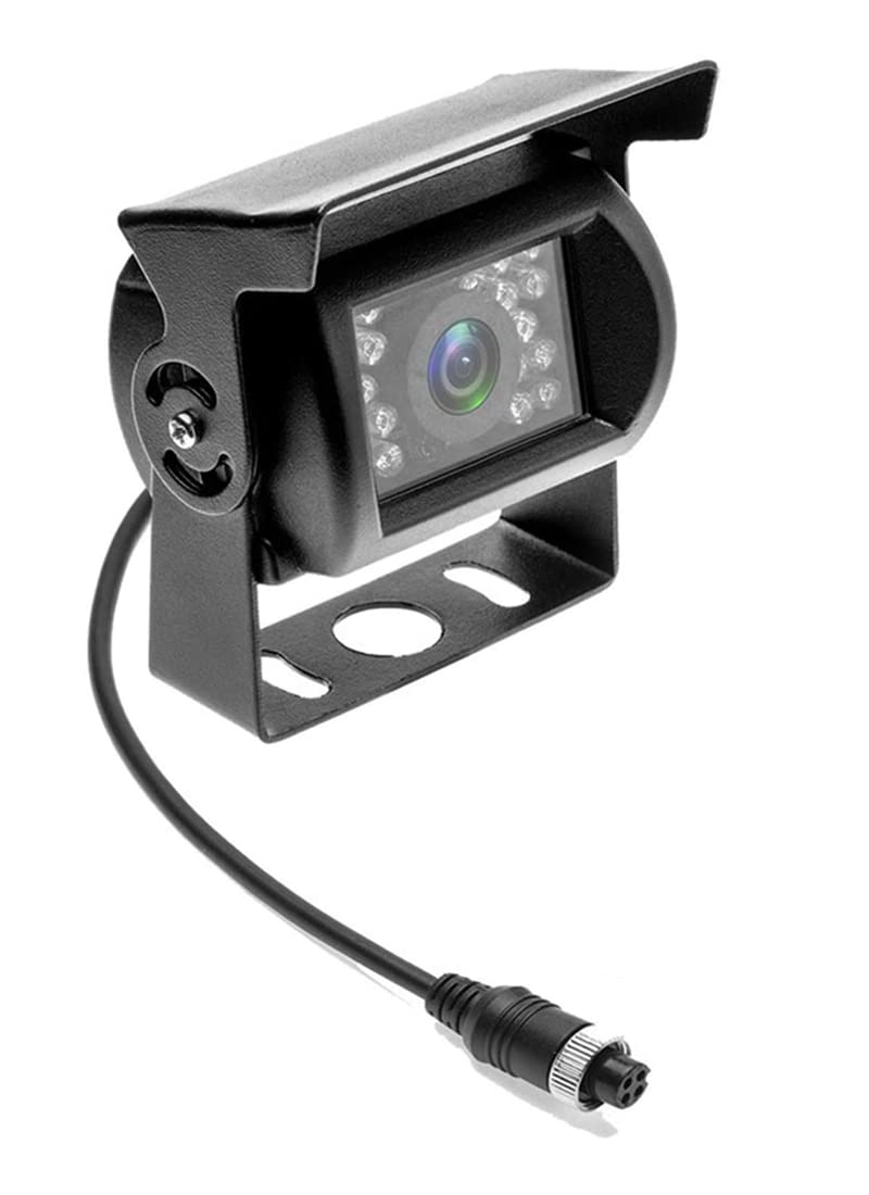 

ORIGINCOM Sharp CCD Integrated Video 18 Infrared Mirror for Large Heavy and In-Vehicle Camera, Lens, 4-Pin Coaxial, & Power, Roof-Mounted, Waterproof,