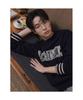 Varsity Lettering Round Knit Navy