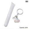 10/15Ml Empty Lipstick Tube With Keychain Pendant Squeeze Sub-Bottling Refillable Liquid Container Bottle Lipgloss Sample Bottle