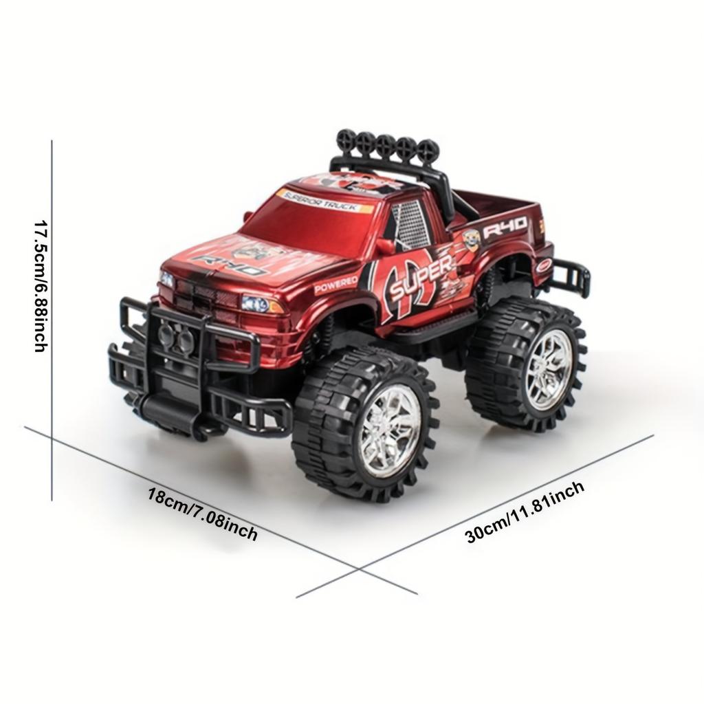 Car Toy Off-Road Push and Go Friction Powered Toy Vehicle Toy Off-Road Military Fighter Car Birthday Party Gift for Kids Boys