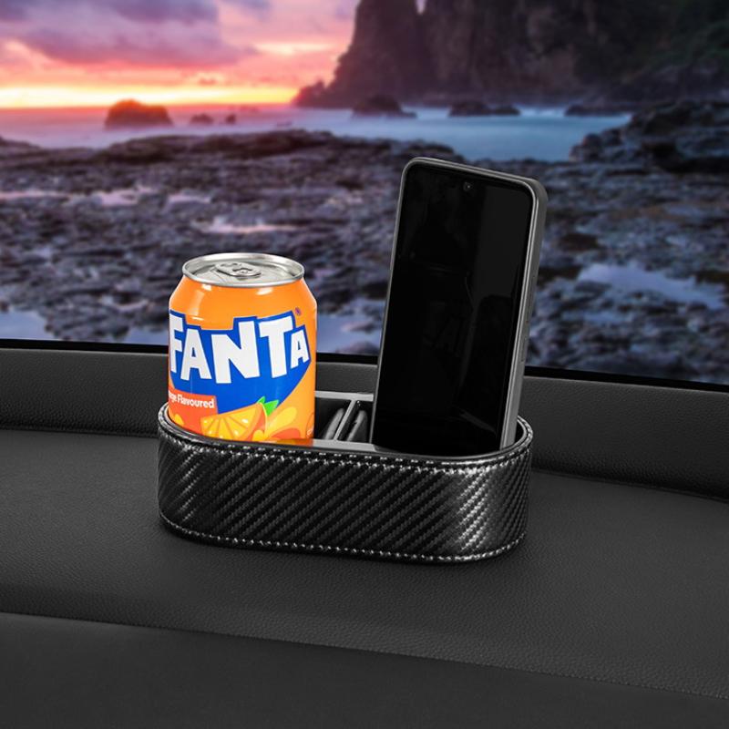 Car Dual Cup Holder Multifunctional Phone Mount Anti-Slip Storage Organizer Ideal for Family Travel Commuting