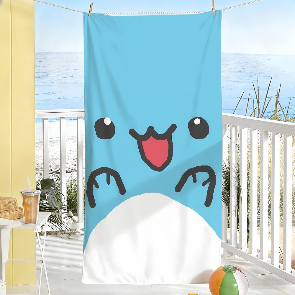 Blau Cartoon Süß B-Bugcat Capoo Cartoon Handtuch Schnelltrocknend Weich Yoga Schwimmen Fitness Bergsteigen Große Strandtücher