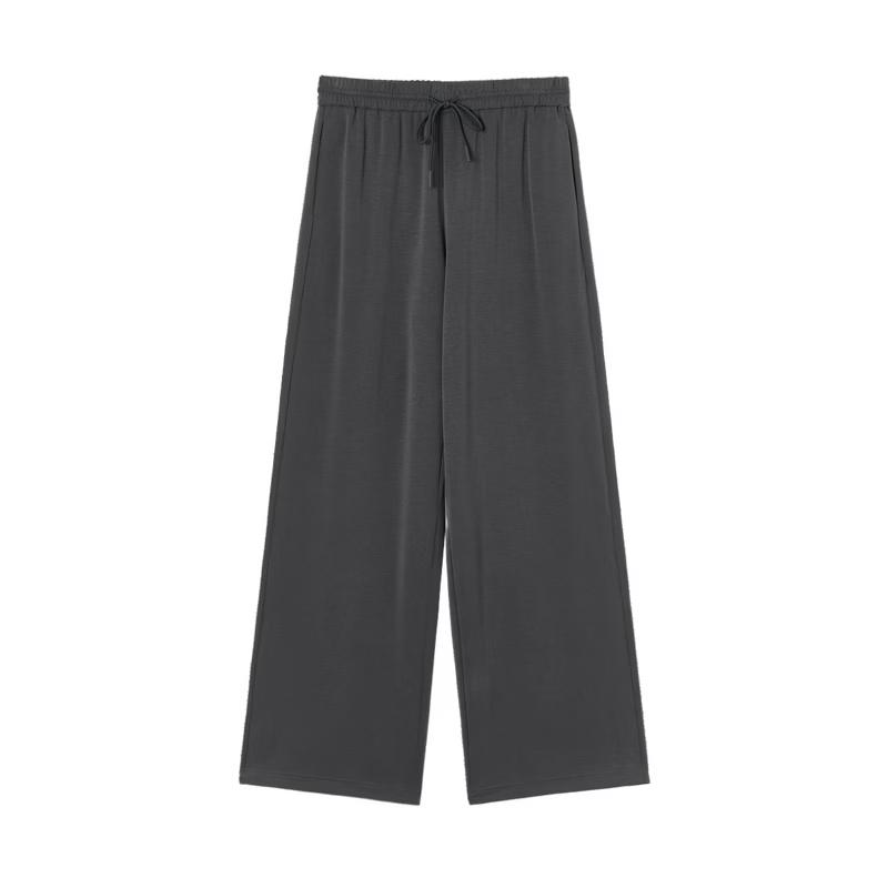 Xiangying Women s High-Waist Drape Wide-Leg Pants M