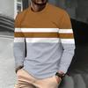 Abbigliamento sportivo casual da uomo a maniche lunghe con scollo rotondo per lo street style