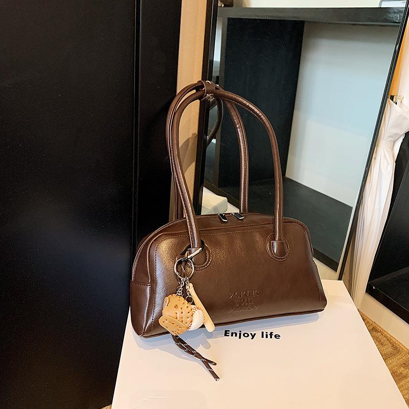 Retro Bag Women'S Large-Capacity Shoulder Pillow Bag Commuter Tote Bag