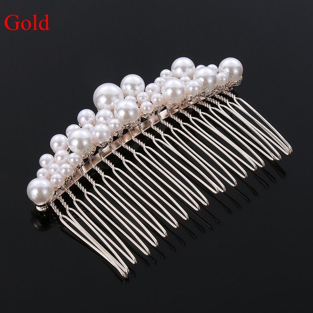 1 PC Women Jewelry Haircomb Handmade Hairwear Pearl Hairpin Bride Barrette Bridal Headpiece
