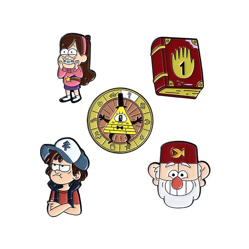 Kreative Cartoon-Charakter-Brosche mit Film- und TV-inspiriertem Uhrendesign