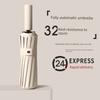 32-Rib Folding Umbrella, Fully Automatic, Heavy-Duty Storm Umbrella, Large Size, Thickened, Twelve-Rib, Golf Umbrella, High-End for Women, Premium