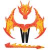 Drachenkostüm für Kinder Jungen Mädchen, Drachenflügel Schwanz Masken-Set, Halloween Dinosaurier Cosplay Kostüm Zubehör