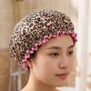 4PCS/SET Elastic Shower Cap Double-layer Hair Care Hat Bath Cap Printed Bonnet  Shower