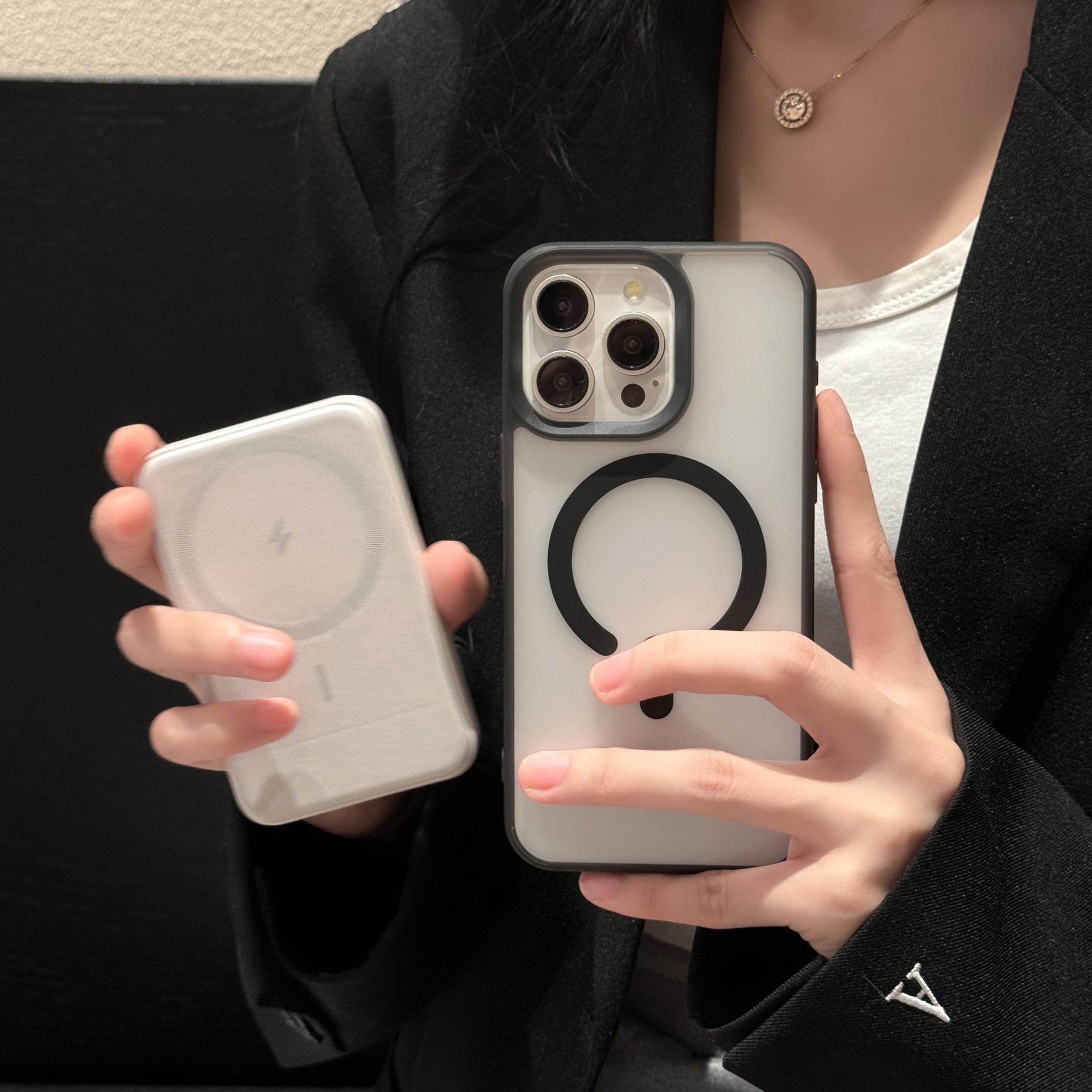 

For IPhone 16 Dopamine Candy Color for Apple 15 Promax Magnetic Phone Case 4-Skin Feel Anti Drop Cover For Apple 11