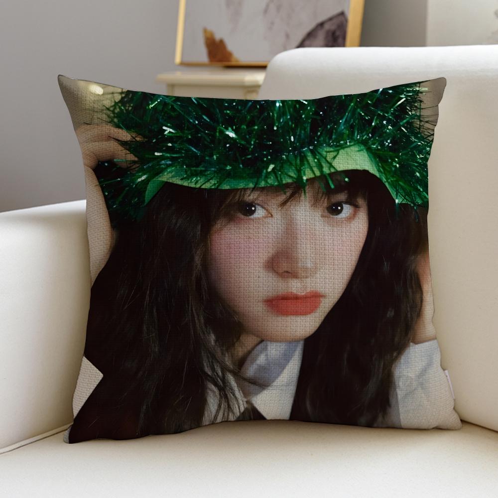 Sweet SShen YueS Cushion Cover Breathable and skinfriendly linen pillowcase square removable and washable cushion