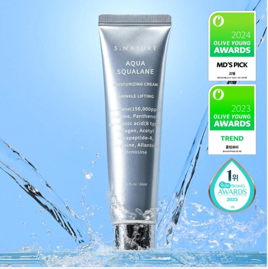 S.NATURE Aqua Squalane Увлажняющий крем 60ml