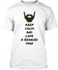 Blijf Kalm En Houd Van Een Man Met Baard T-shirt Gemaakt in de VS Maat S tot 5XL