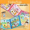 Wooden Educational Magnet Book For Kids With Quiet Paste Hand Tear Activity For Early Learning
