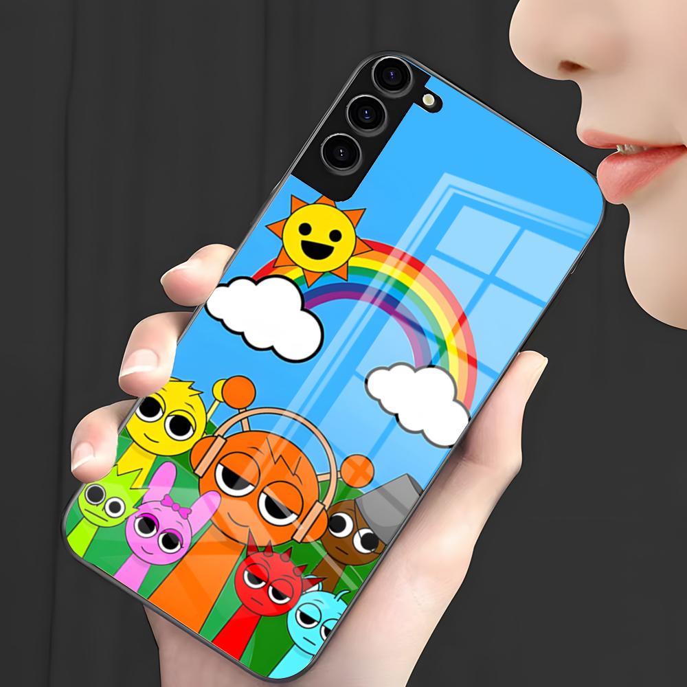 Cartoon-Spiel Sprunki Handyhülle Für Samsung A25 A13 A33 5G A54 A36 A35 A56 A52 A14 Stoßfeste Glasabdeckung