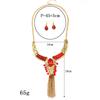 Gemstone Necklace With Geometric Design For Women Men Jewelry Accessories