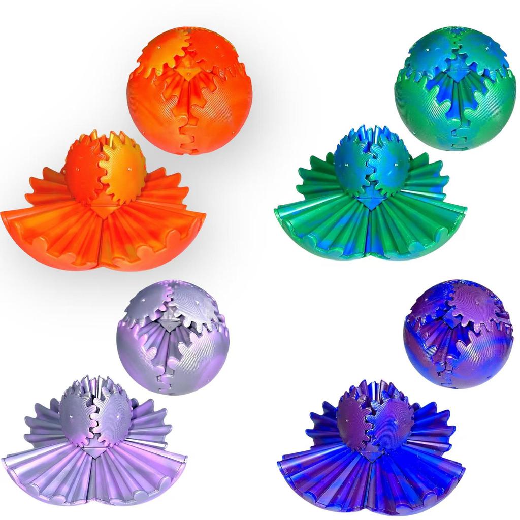 3D Colorful Gear Ball Figurine: Rotating Creative Toy for Kids