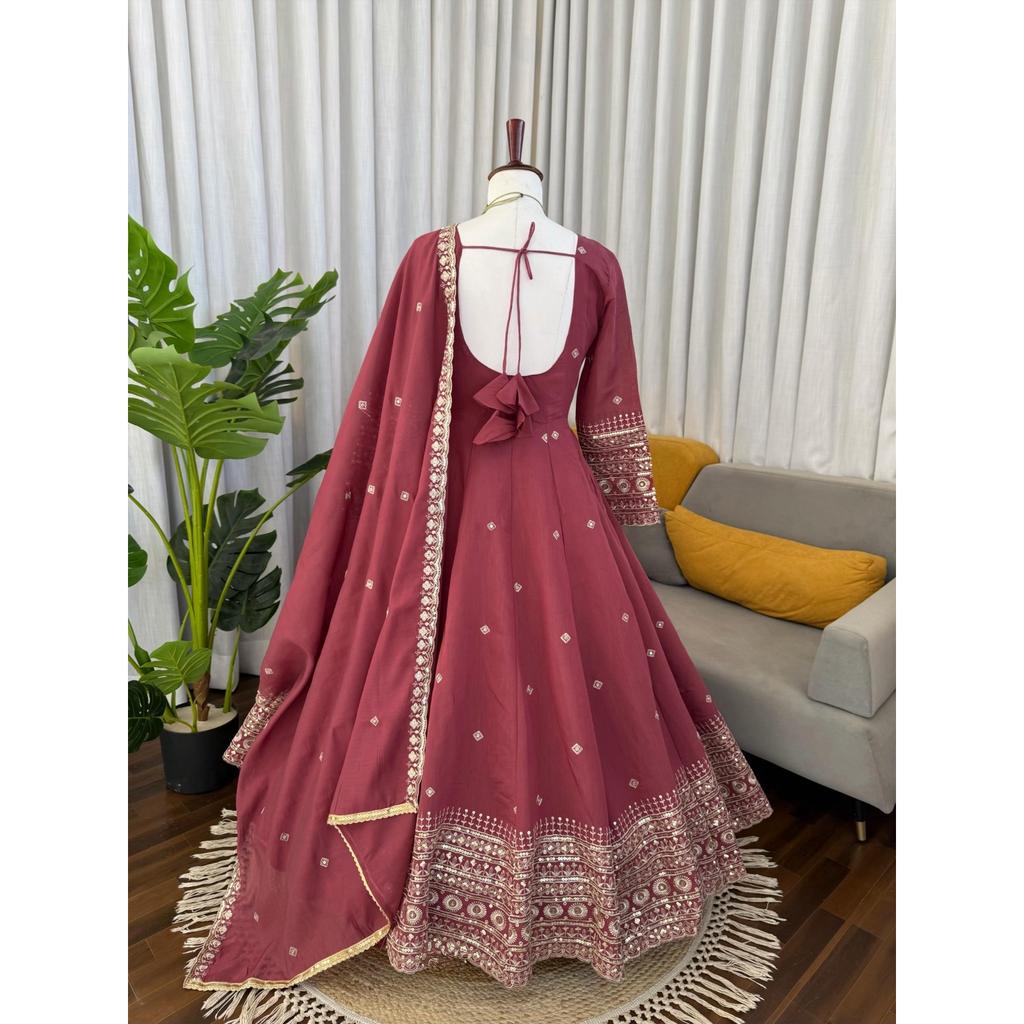 Salwar Kameez Indisk Pakistansk Bröllopsfestklänning Bollywood Anarkali Kostym