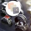 Set aus 3 stilvollen Schmuckaufbewahrungsbeuteln PU-Leder Miniatur-Organizer für Ringe Ohrringe Reise-Essential