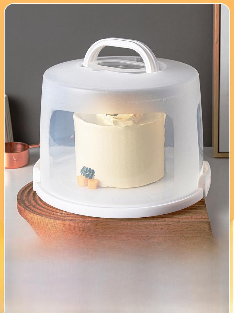 Reusable Transparent Cake Box Handheld Baking Preservation Base Tray for 6 Inch 8 Inch Cakes DIY Baking Tools Kitchen Supplies