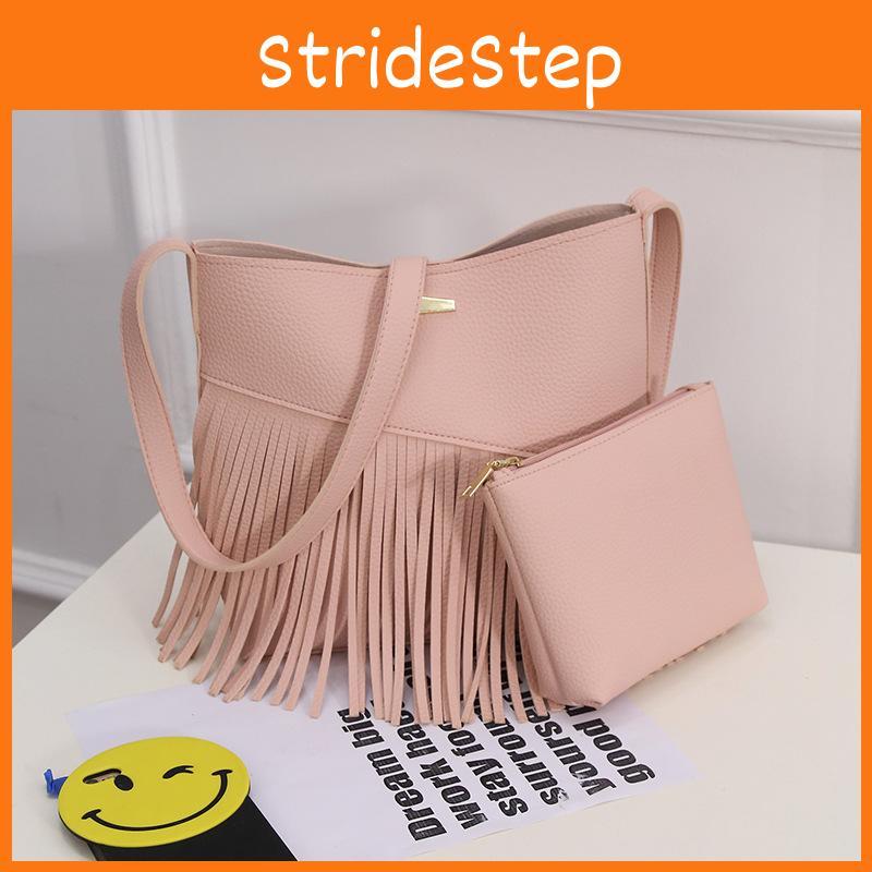 Timeless Leather Shoulder Messenger Bag Set For Women With Classic Appeal