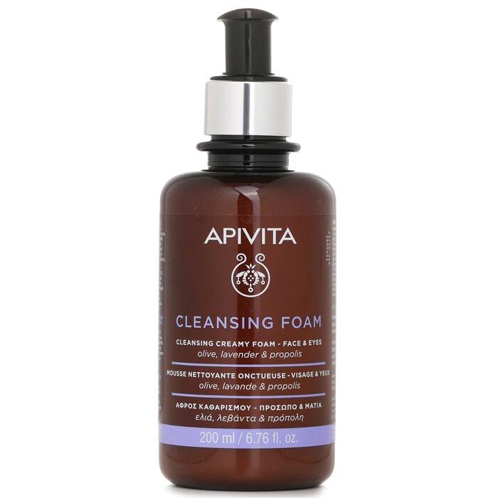 APIVITA Cleansing Foam with Olive & Lavender for Face & Eyes