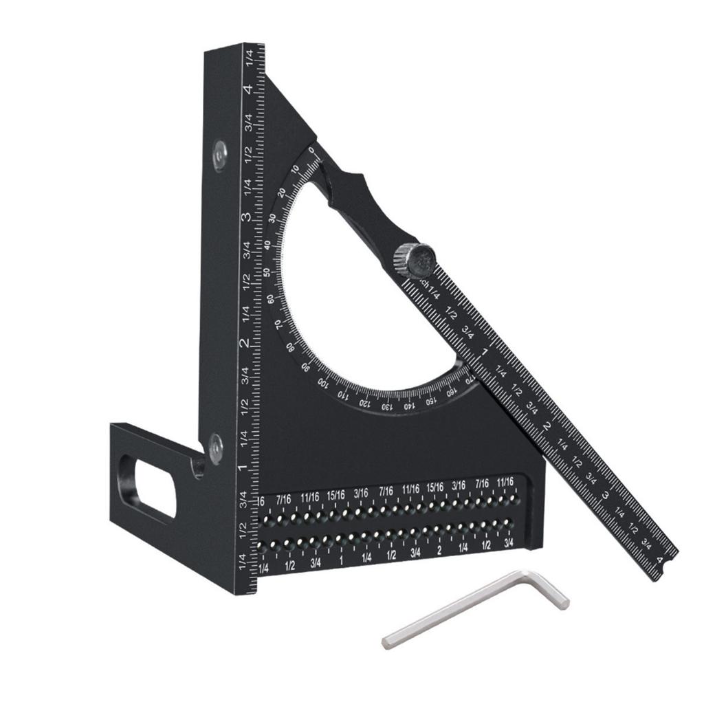 Multifunctional Adjustable Carpentry Square Protractor Tool For Accurate Woodworking Marking And Layout Tasks