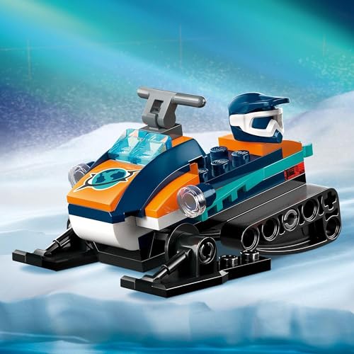 LEGO City Arctic Explorer Snowmobile Toy, a great gift for birthdays, Christmas, and other educational toys for boys and girls ages 5, 6, 7, and 8. Pe