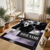 Personalized Crystal Velvet Carpet,Lady Gaga Custom Printed Name, Plush Area Rug For Home Indoor Decor