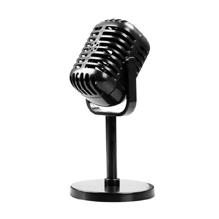 Klassisches Retro-Mikrofon-Requisit, Vintage-Mikrofon-Requisite, Modellständer