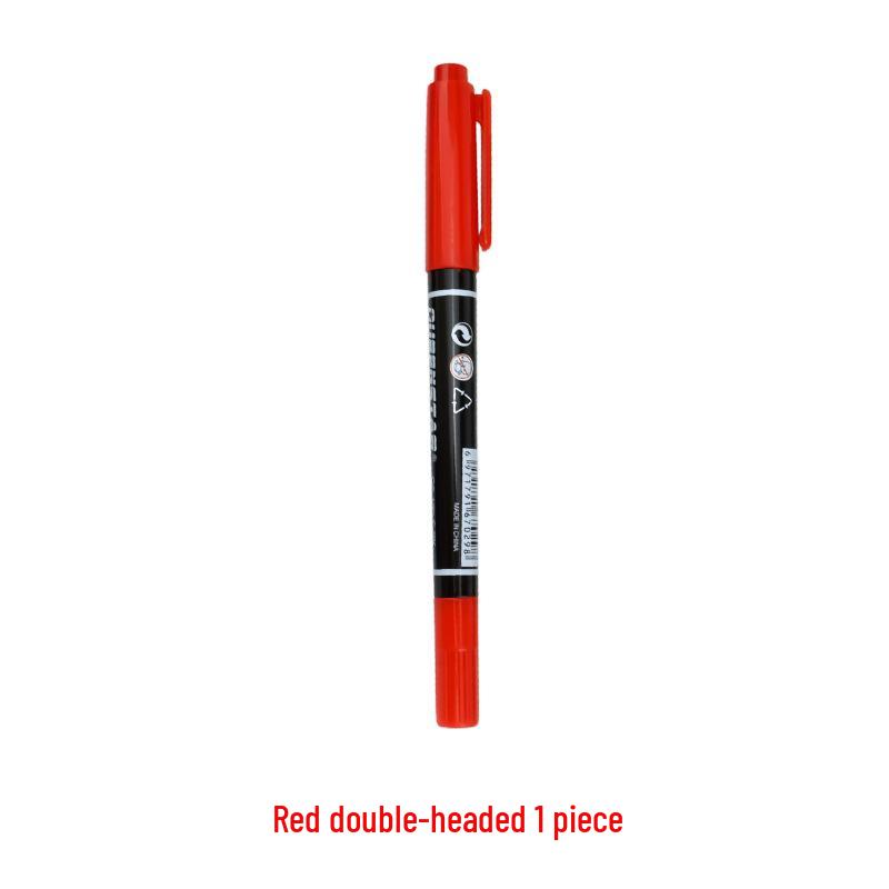 Compact Double-Ended Oil-Based Marker Pen Set - Black, Blue, Red Fine Liner, Quick-Drying & Fade-Resistant for Art & Painting
