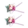 2 Stück Hochzeit Braut Corsage Brautjungfer Handgelenkblume für Hochzeitsfeier JubiläumRosa