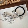 Sweet Cool Metal Bow Hairpin Headband for Womans Girls Temperament Hair Clips Fashion Barrettes Rubber Band Hair Accessories NEW