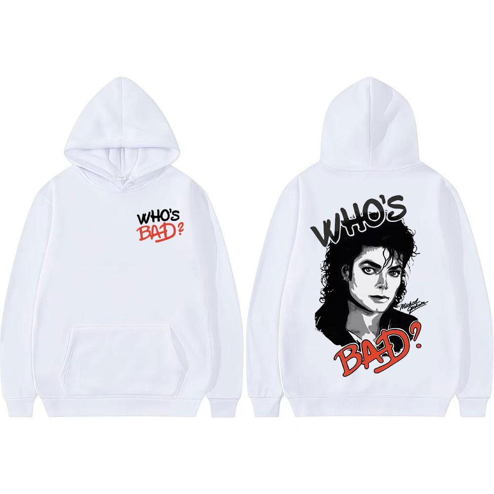 Michael Jackson King of Pop Bad Era Hoodies Clothing Fashion Classic Sweatshirts Hip Hop Fleece Casual Oversized Pullovers