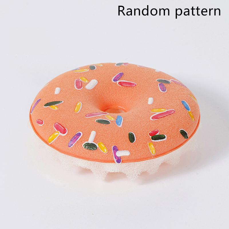 Dish Sponge With Suction Cup Non-Scratch Donut Sponge Set With Suction Cup Quick Drainage Dishwashing Brush For Kitchen