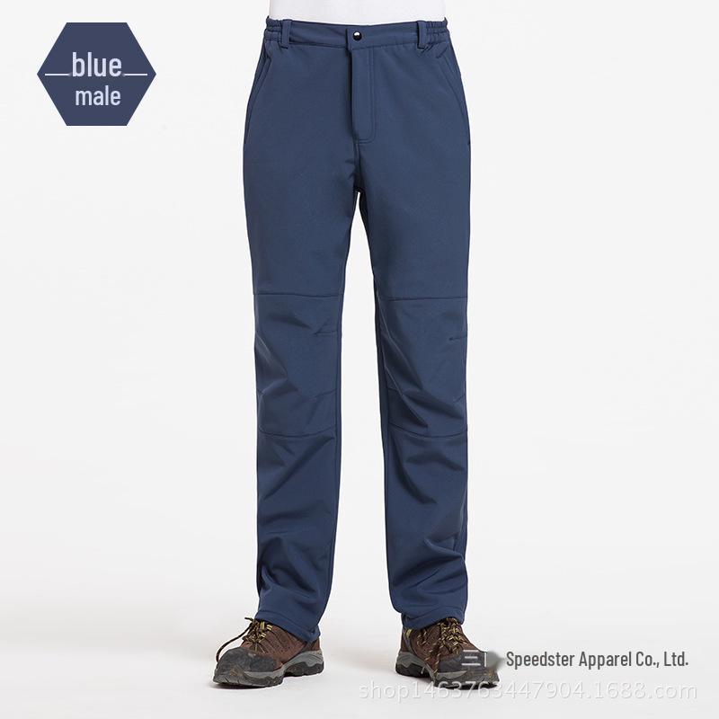 Men s and Women s Winter Soft Shell Fleece Pants: Warm, Thickened, for Outdoor Sports and Mountaineering