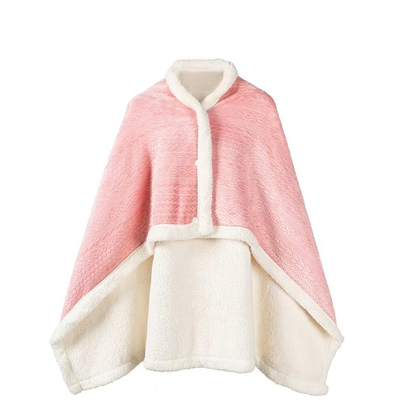 Flannel Double-layer Leg Covering Blanket Fall and Winter Students Nap Shawl Blanket Wearable Shawl Office