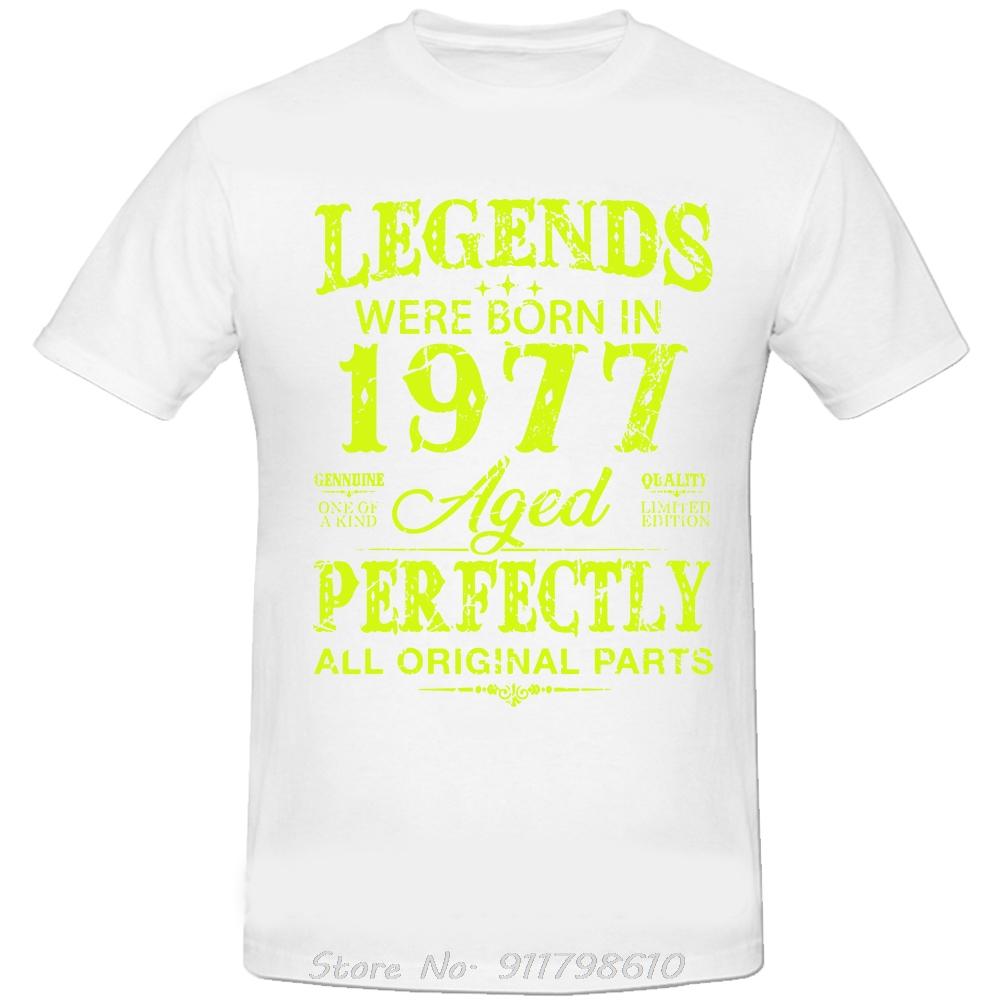 Vintage 1977 Funny Oversized T-shirt Boyfriend Men's Clothing Husband Fashion Cotton Tshirt Streetwear Summer Fitness T Shirt